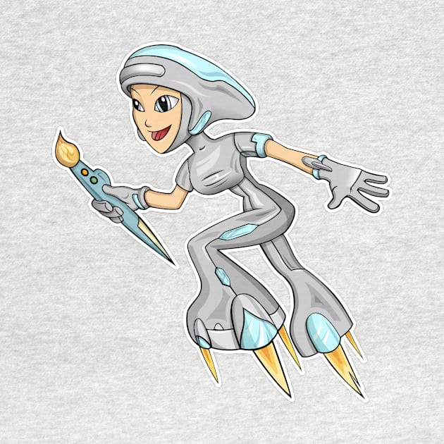 Astronaut Artgirl by VintageHeroes